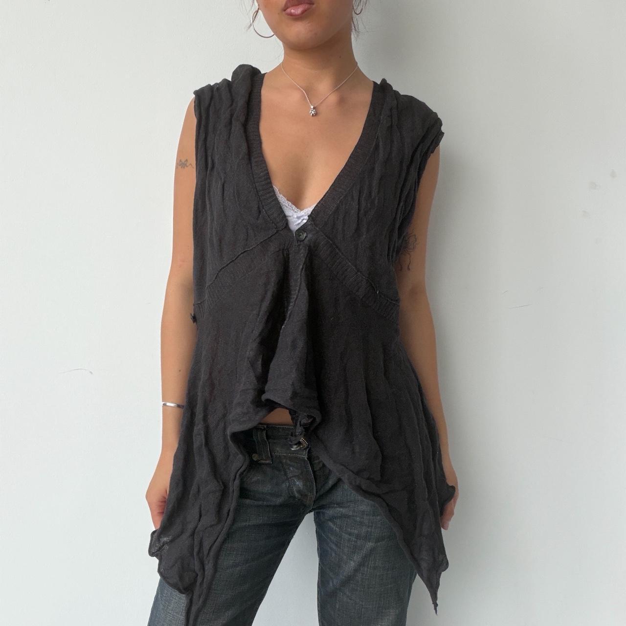 Vintage Cop Copine Dark Gray Top