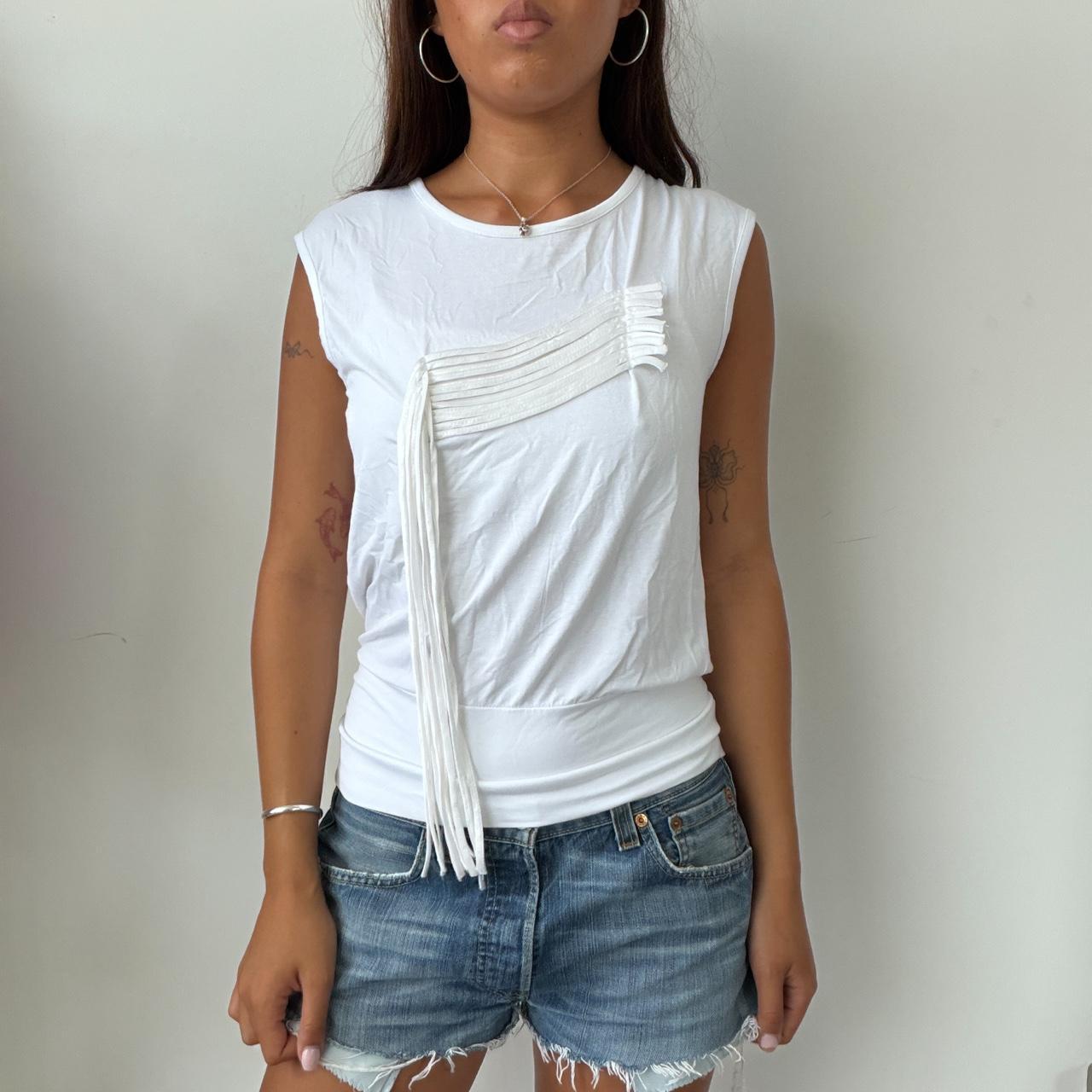 Vintage White Fringe Top