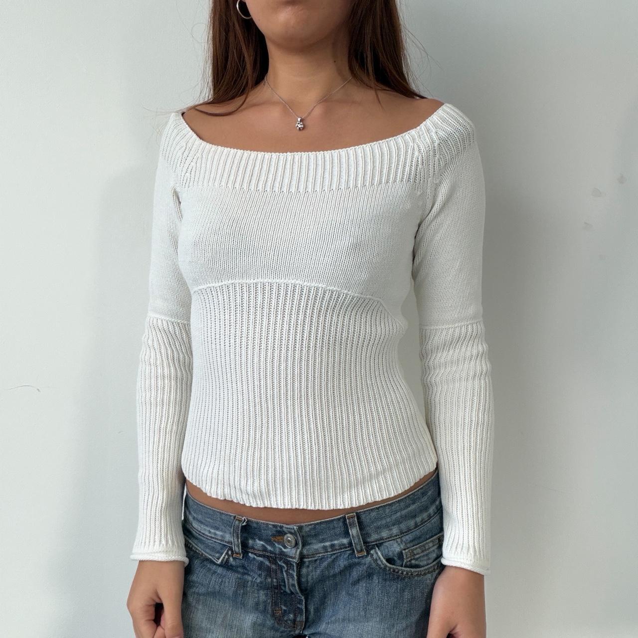 Vintage White Knit Jumper