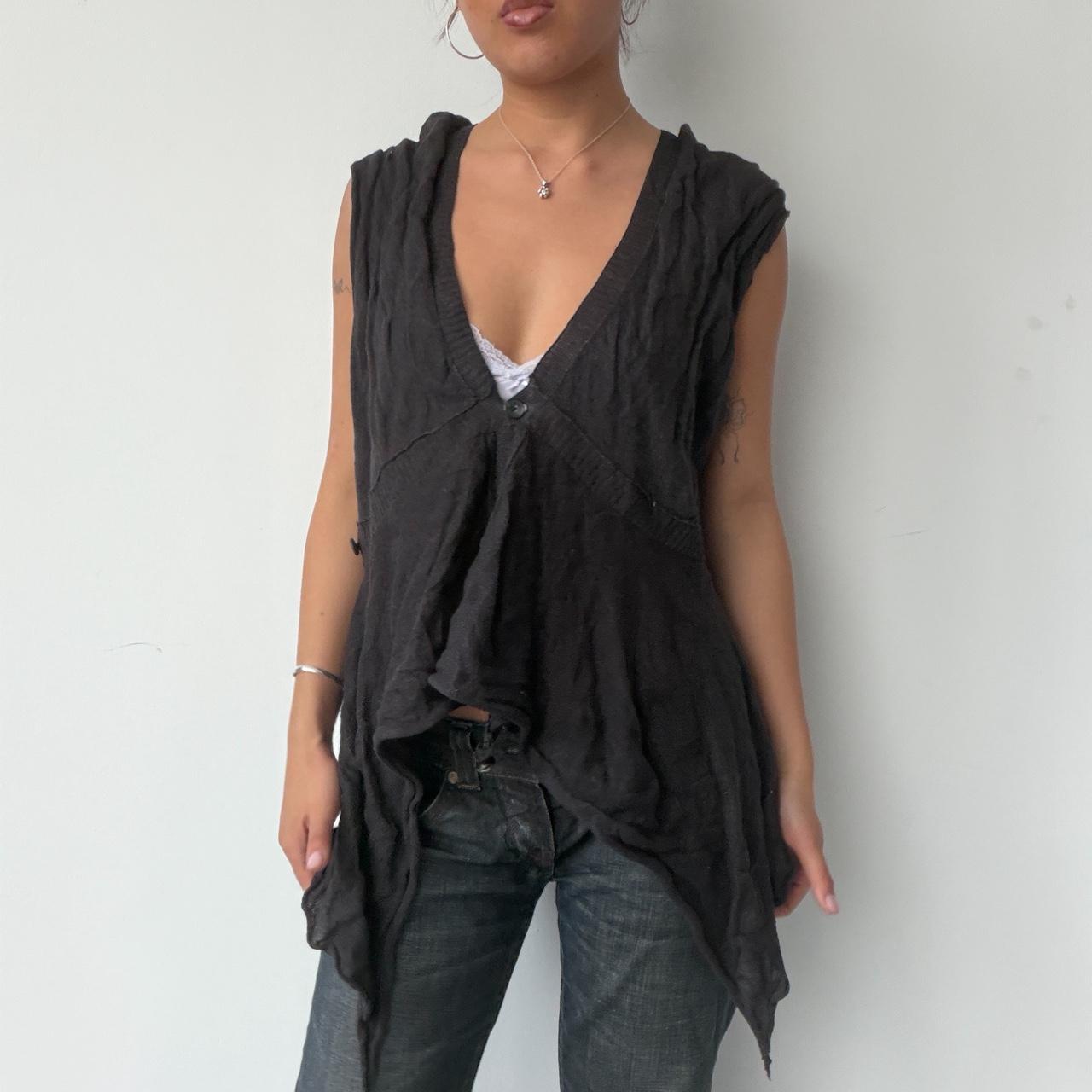 Vintage Cop Copine Dark Gray Top