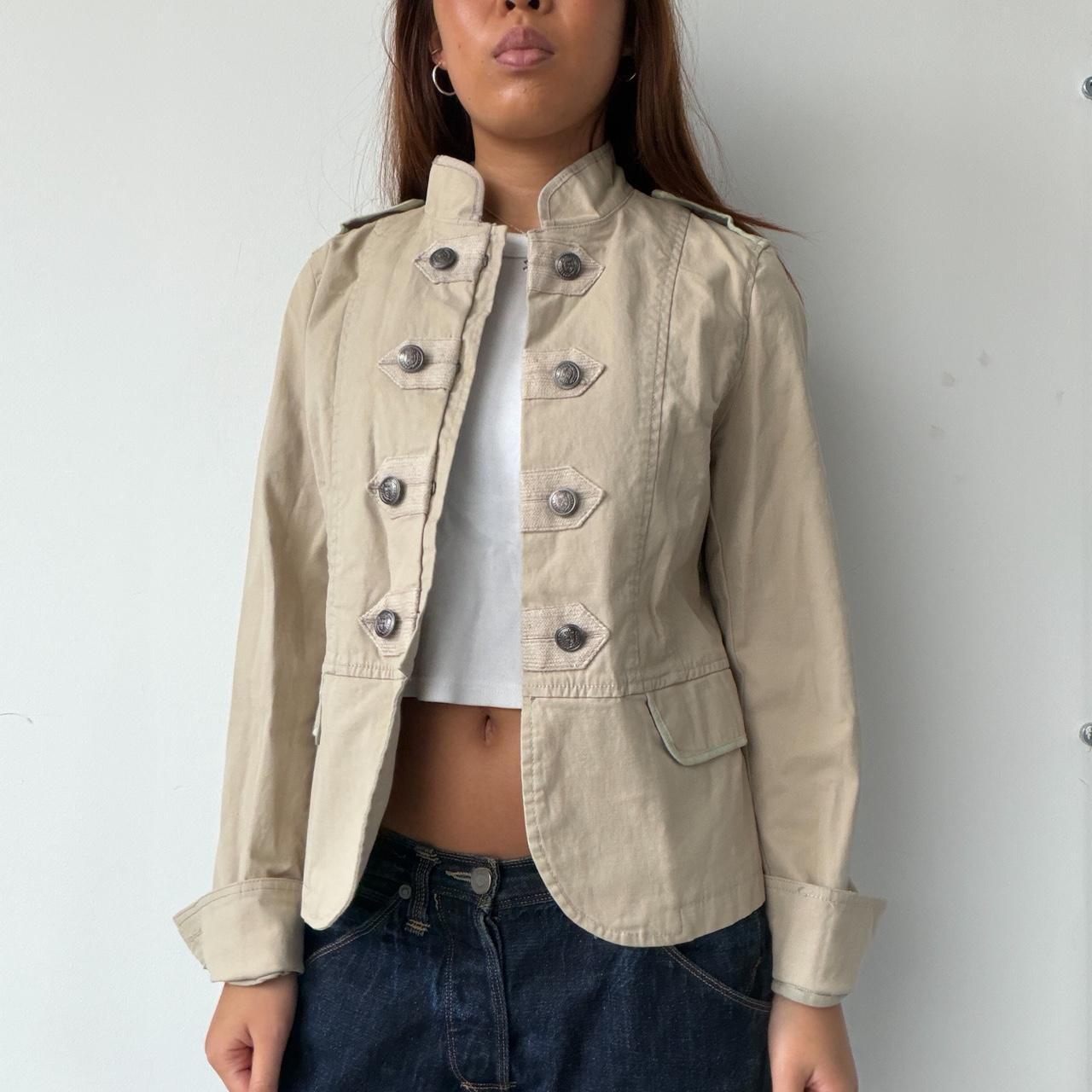Vintage Beige Military Jacket