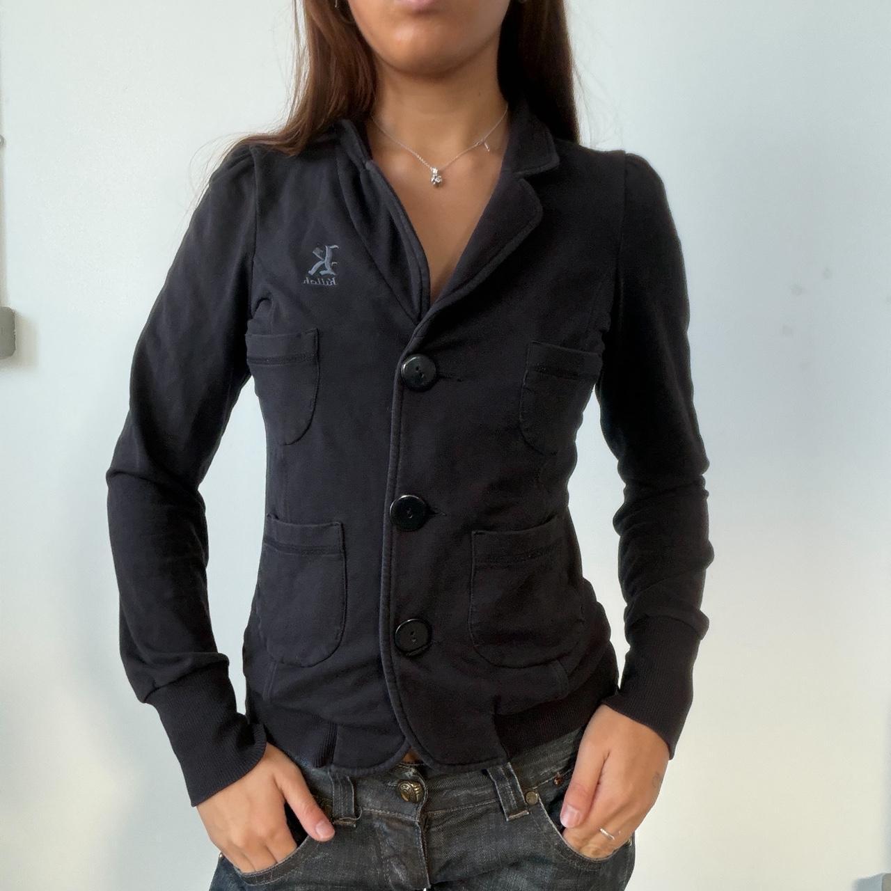 Vintage Black Button Up Blazer