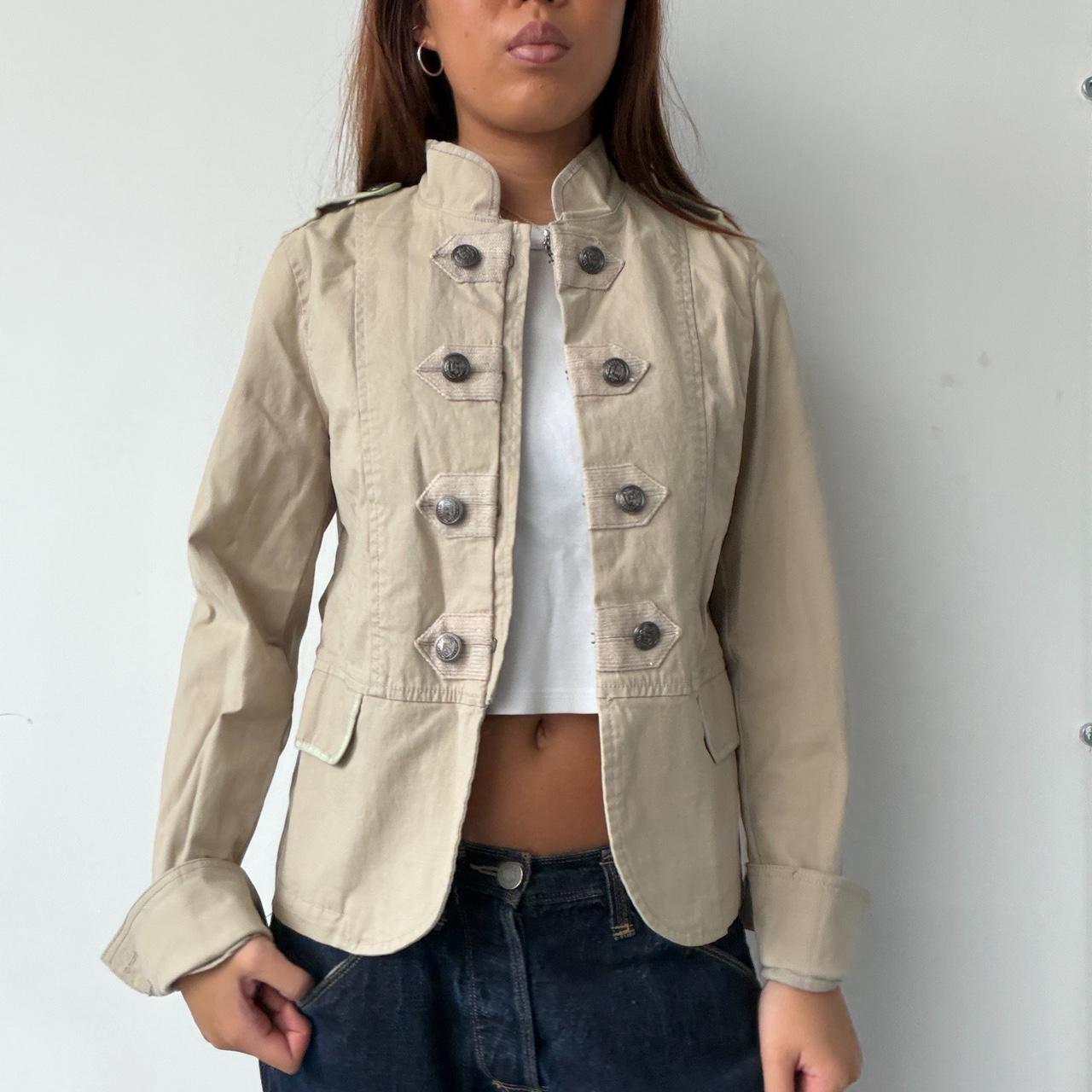 Vintage Beige Military Jacket