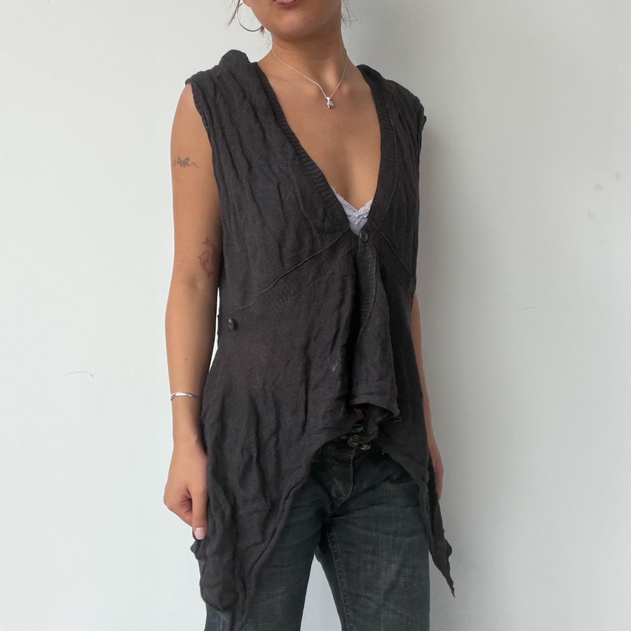 Vintage Cop Copine Dark Gray Top