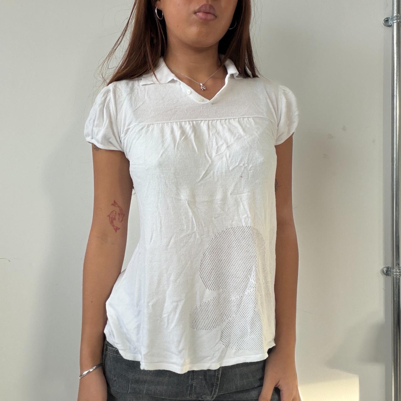 Vintage White Cop Copine Knit Short Sleeve