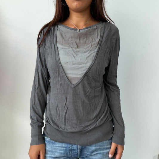 Vintage Grey Layered Top