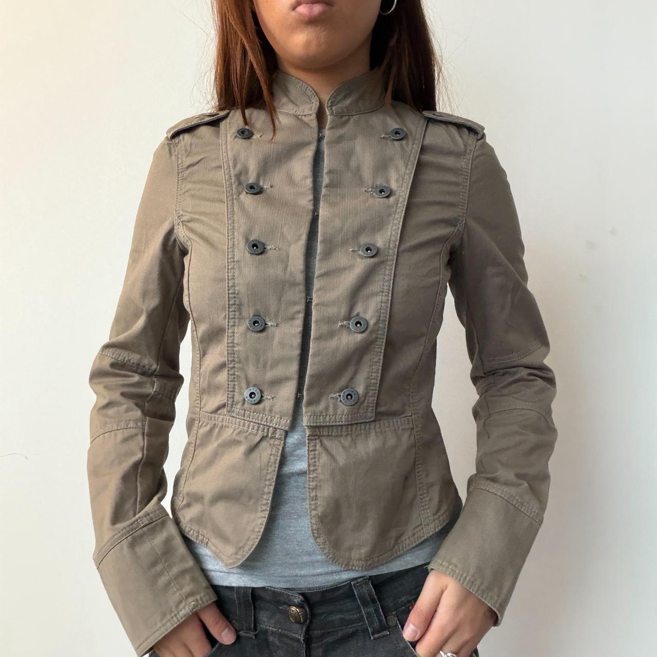 Vintage Beige Military Jacket