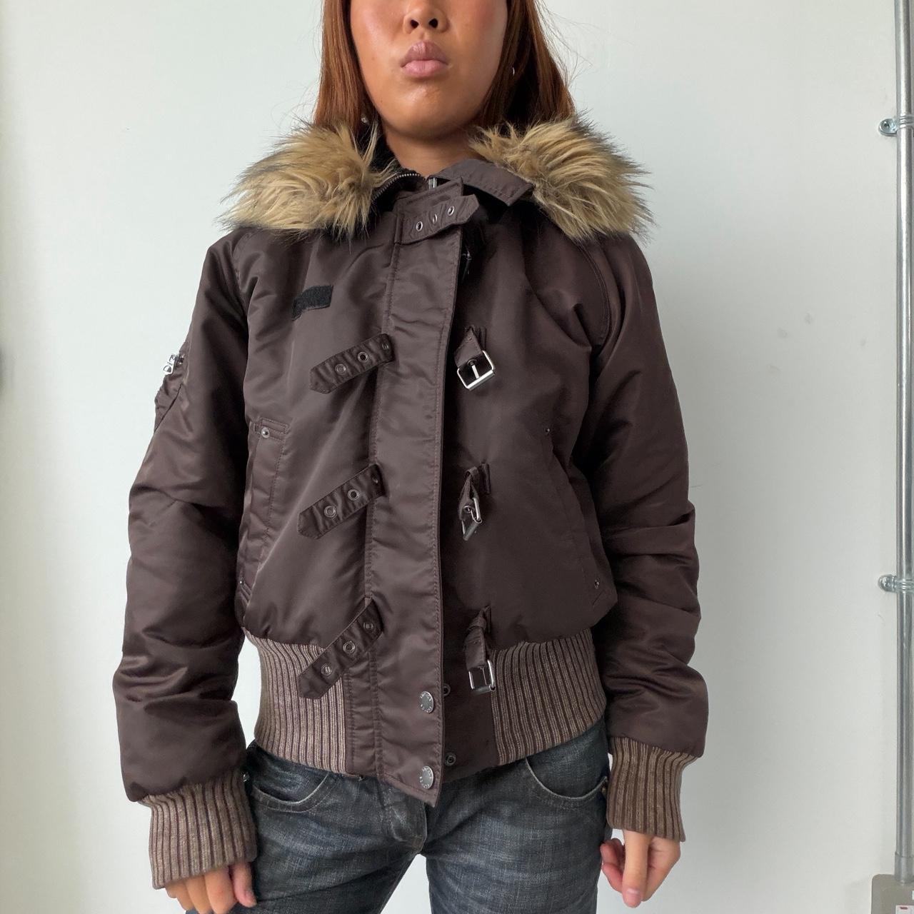 Vintage Brown Schott Jaded Aviator Jacket
