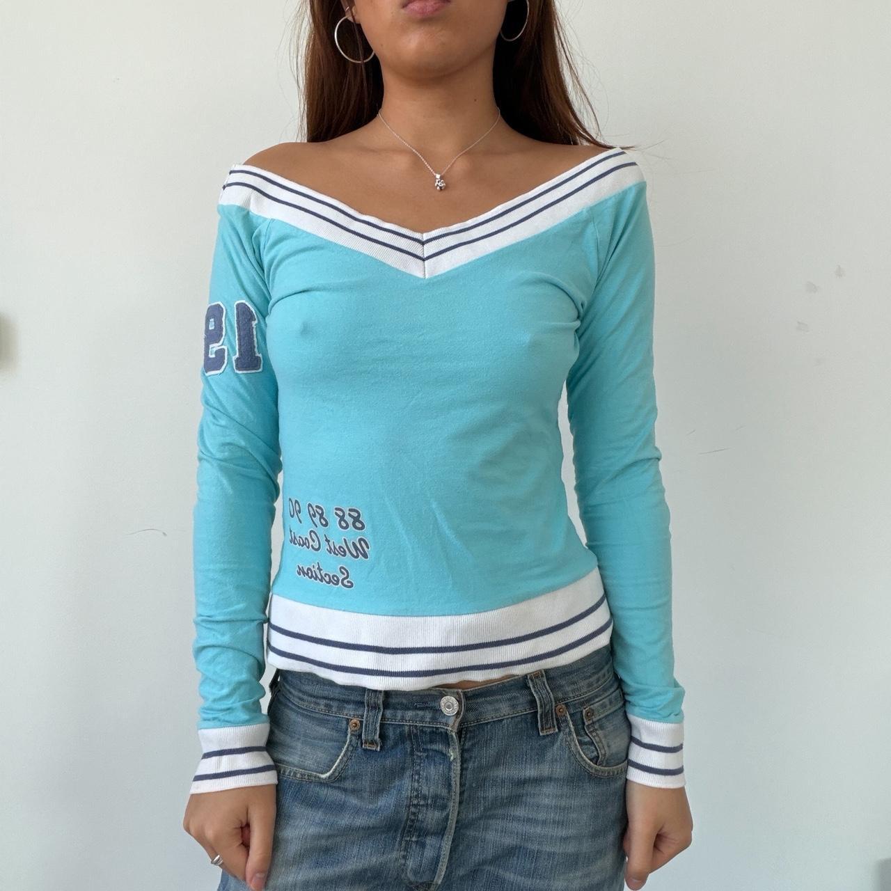 Vintage Blue Graphic Top