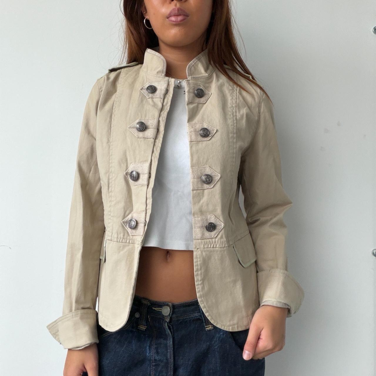 Vintage Beige Military Jacket