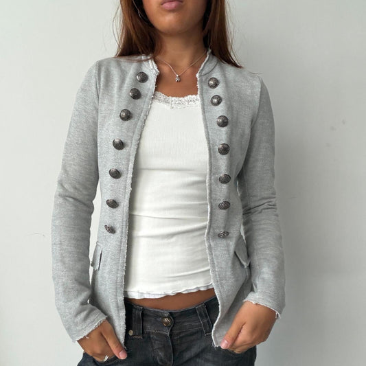 Vintage Grey Military Cardigan