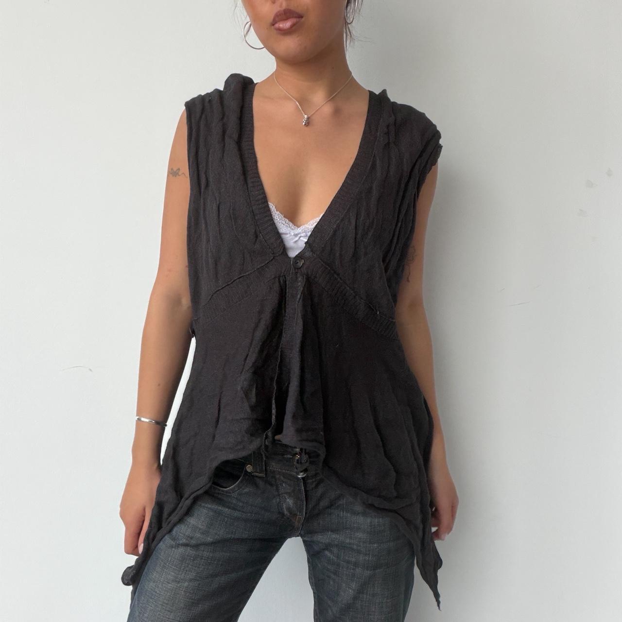 Vintage Cop Copine Dark Gray Top