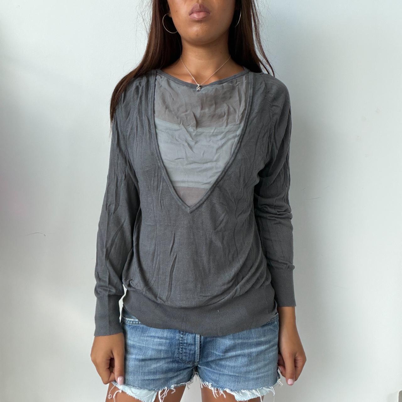 Vintage Grey Layered Top