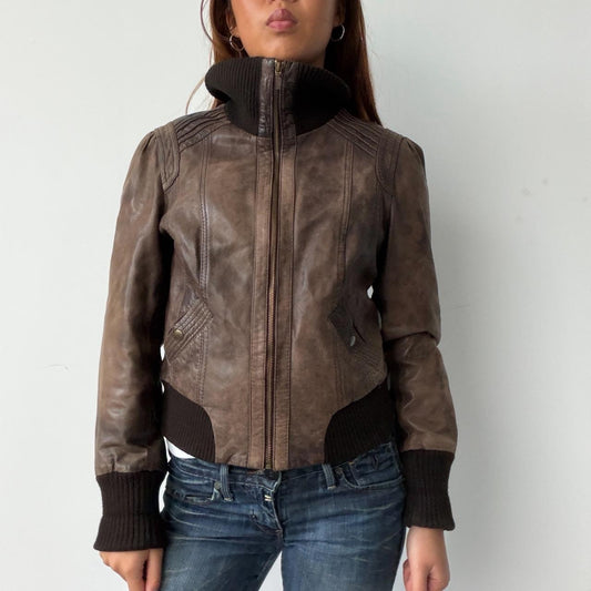 Vintage Brown Leather Jacket