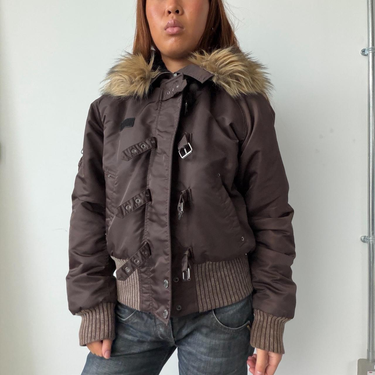 Vintage Brown Schott Jaded Aviator Jacket