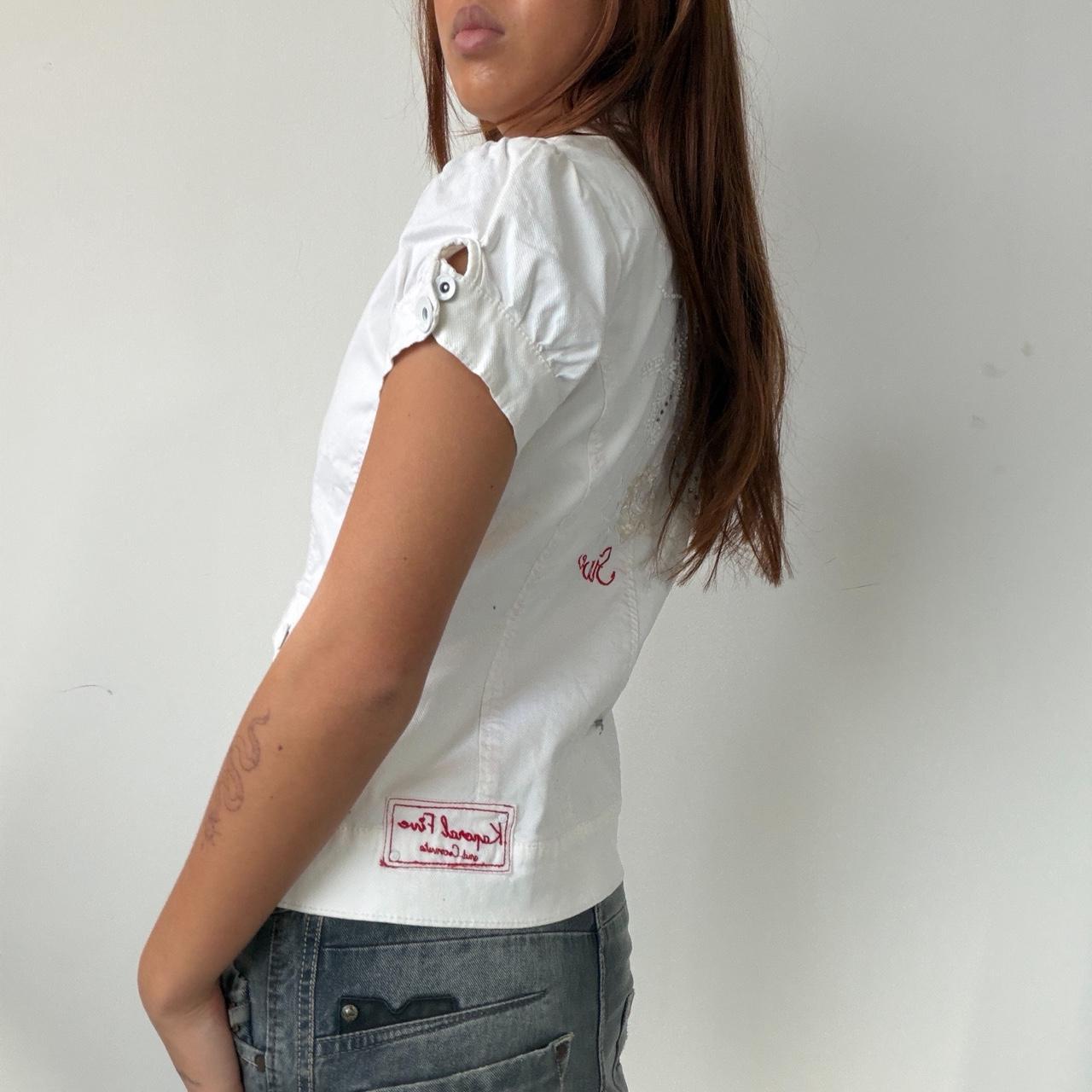 Vintage White Denim Button Up