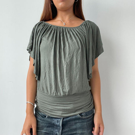 Vintage Green Batwing Top