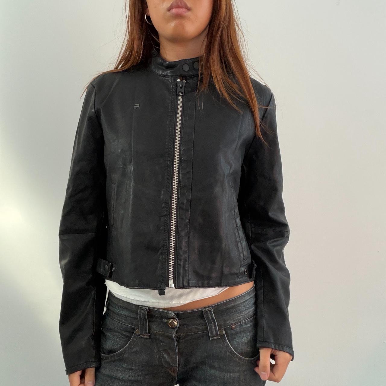 Vintage Black G STAR Leather Jacket
