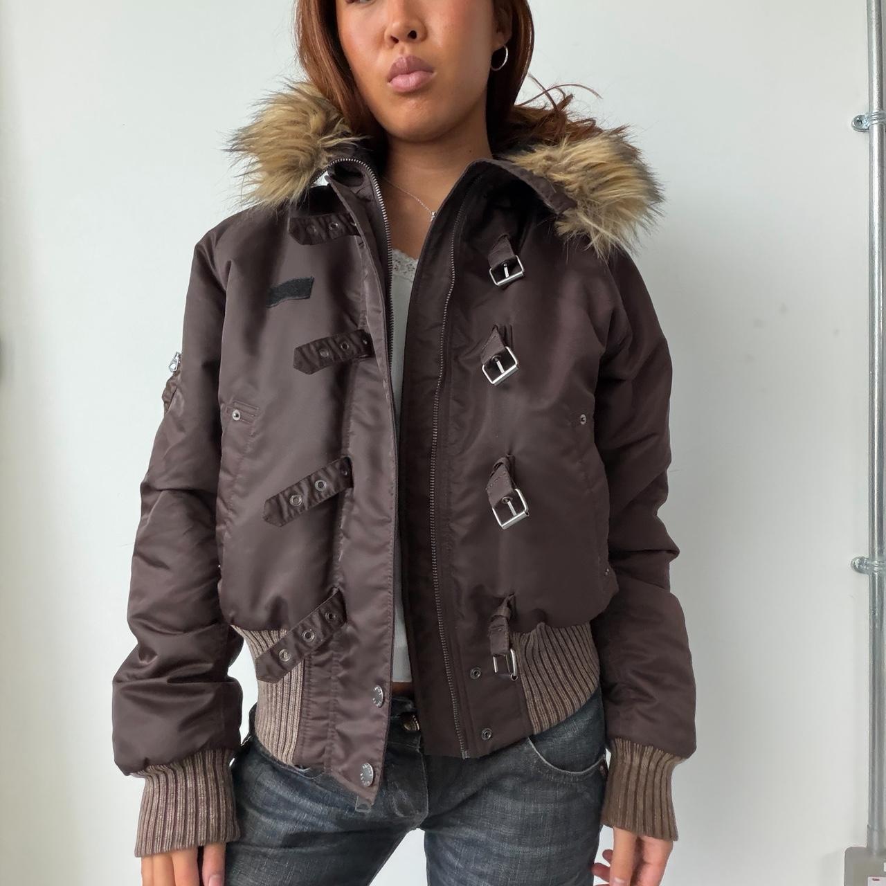 Vintage Brown Schott Jaded Aviator Jacket