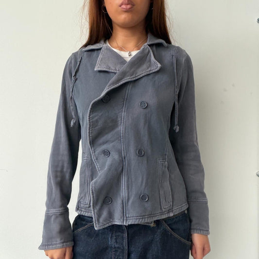 Vintage Blue Zip Up Jumper