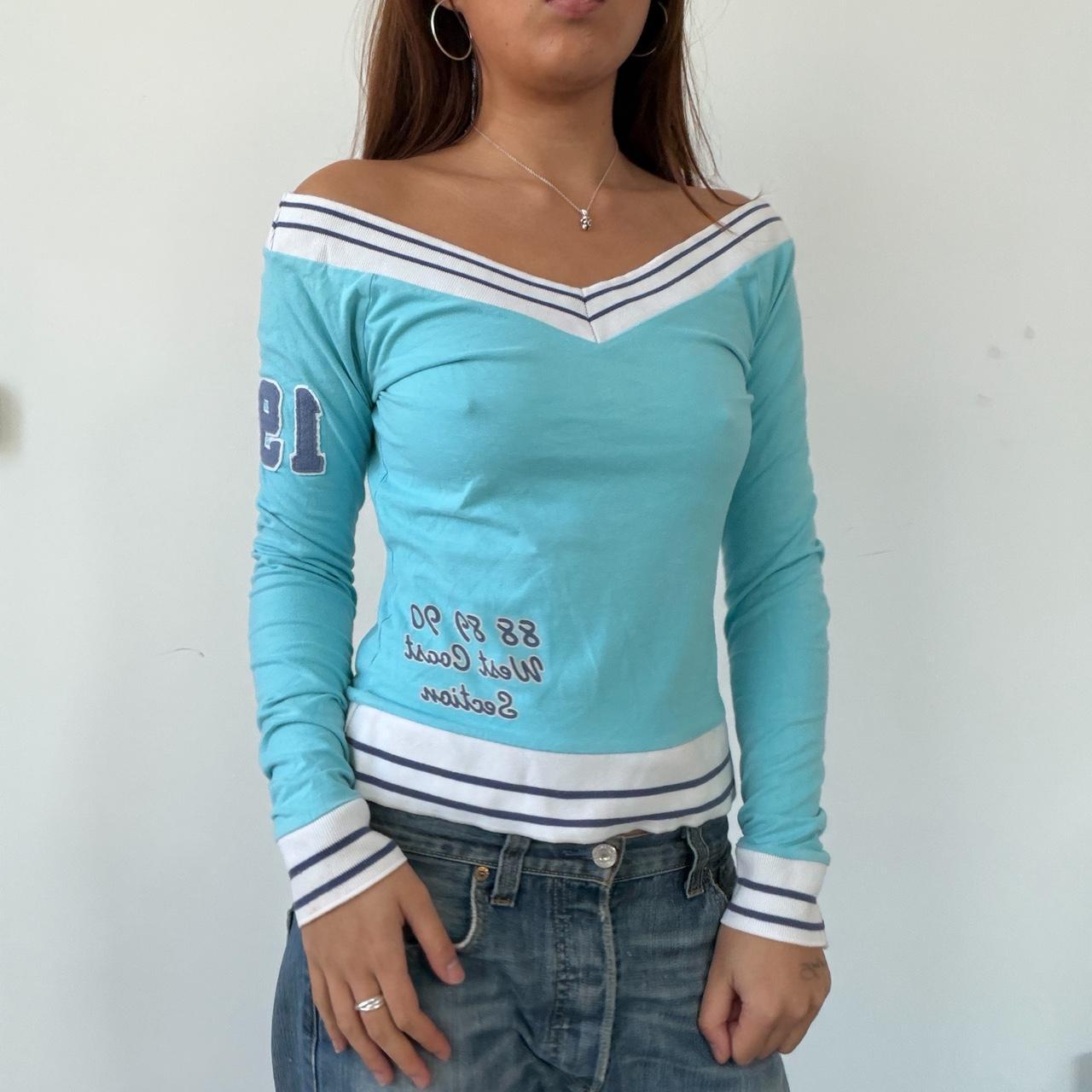 Vintage Blue Graphic Top