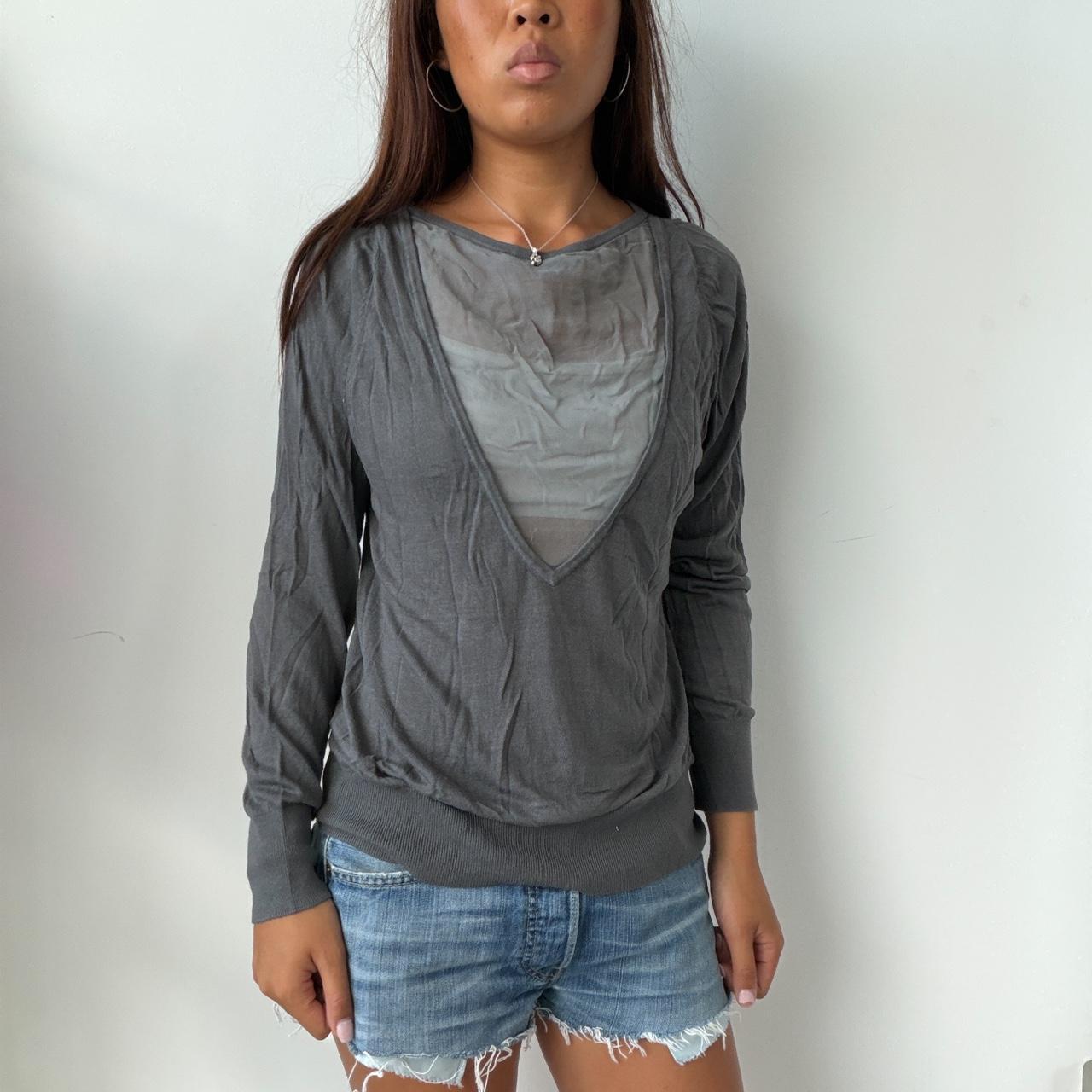Vintage Grey Layered Top