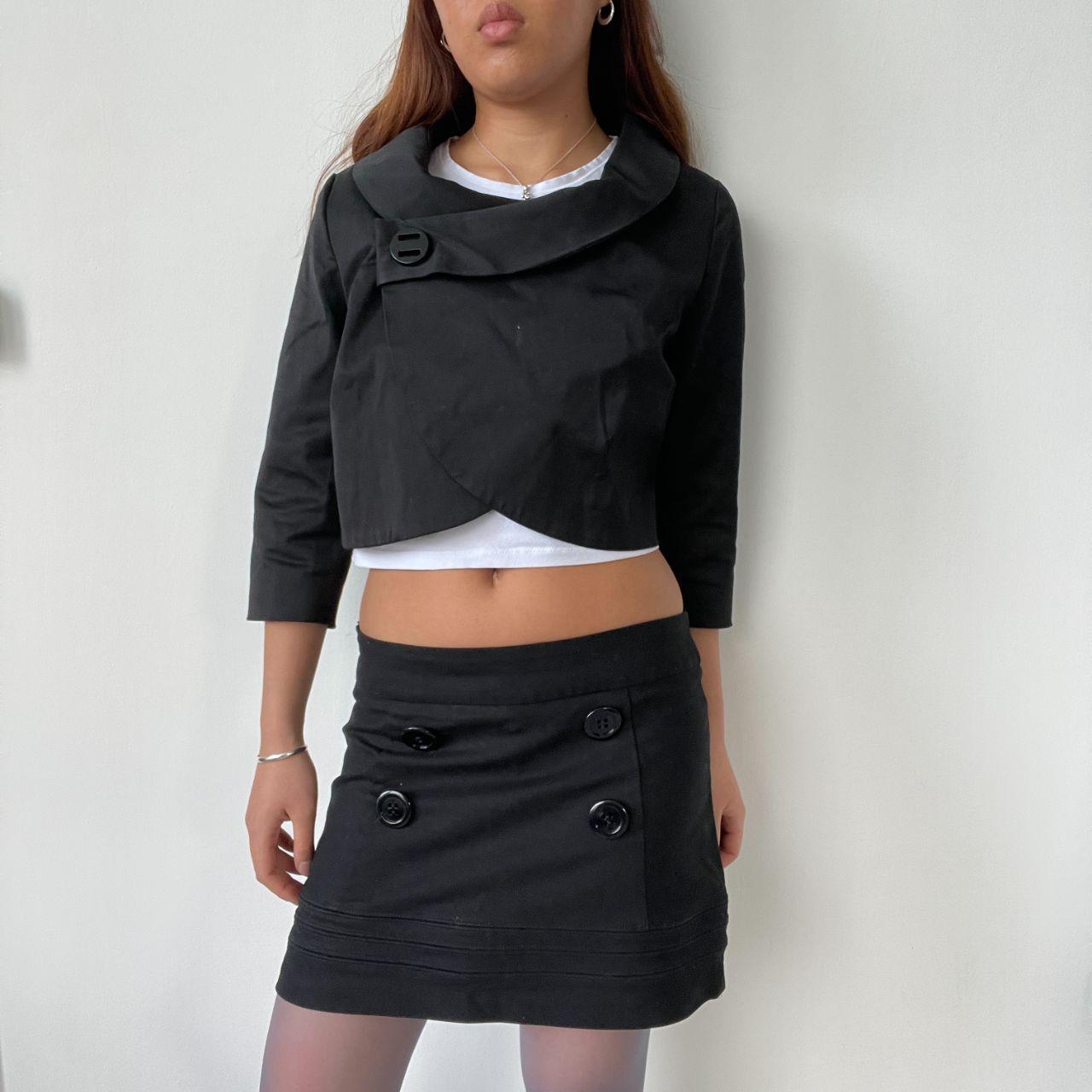 Black Asymmetric Bolero Jacket