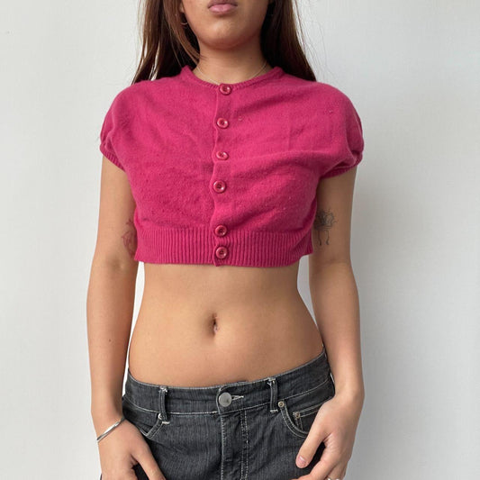 Hot Pink Babydoll Knitted Top