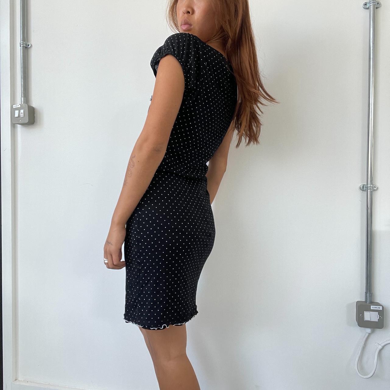 Vintage Black Polka Dot Midi Dress