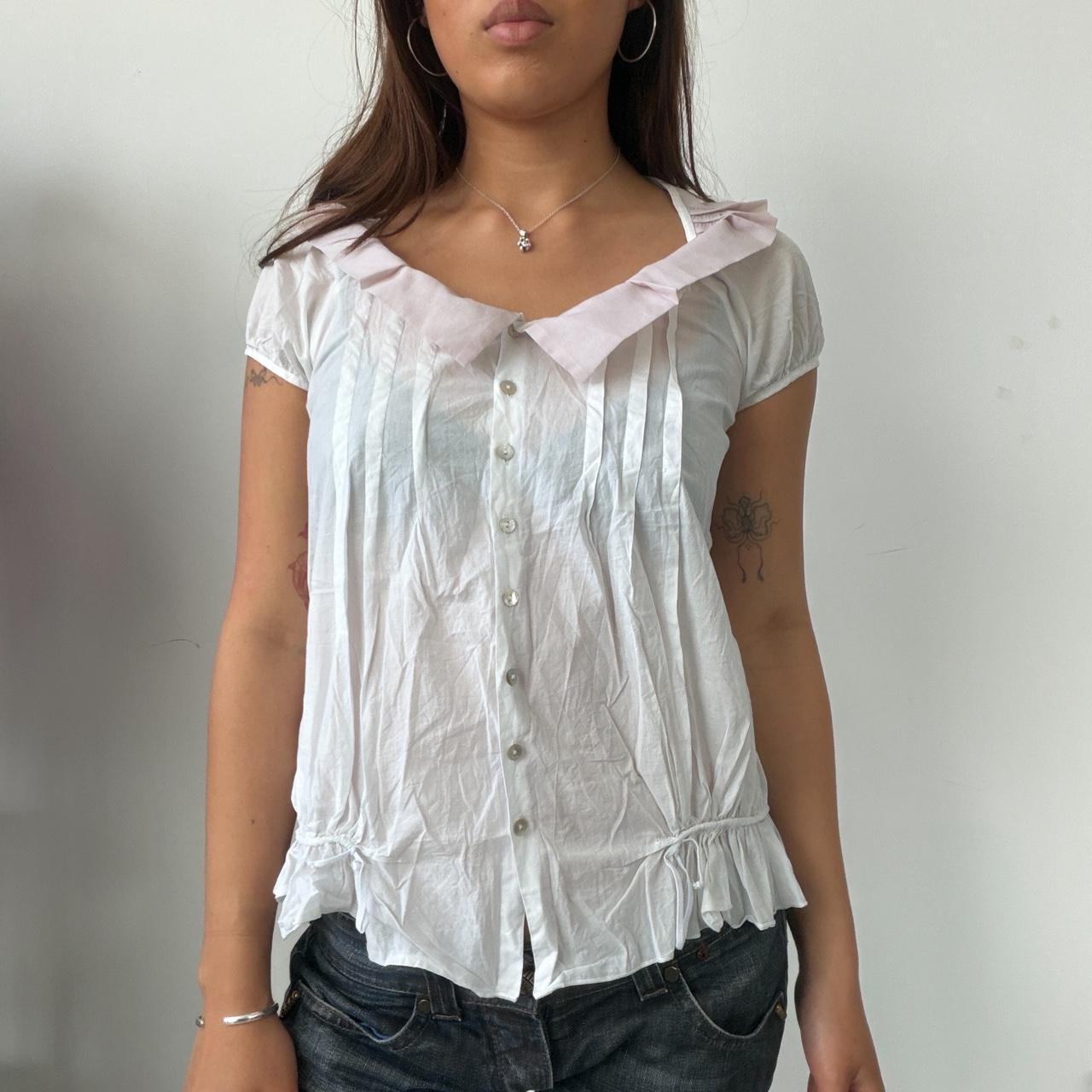 Vintage White Cop Copine Sheer Top