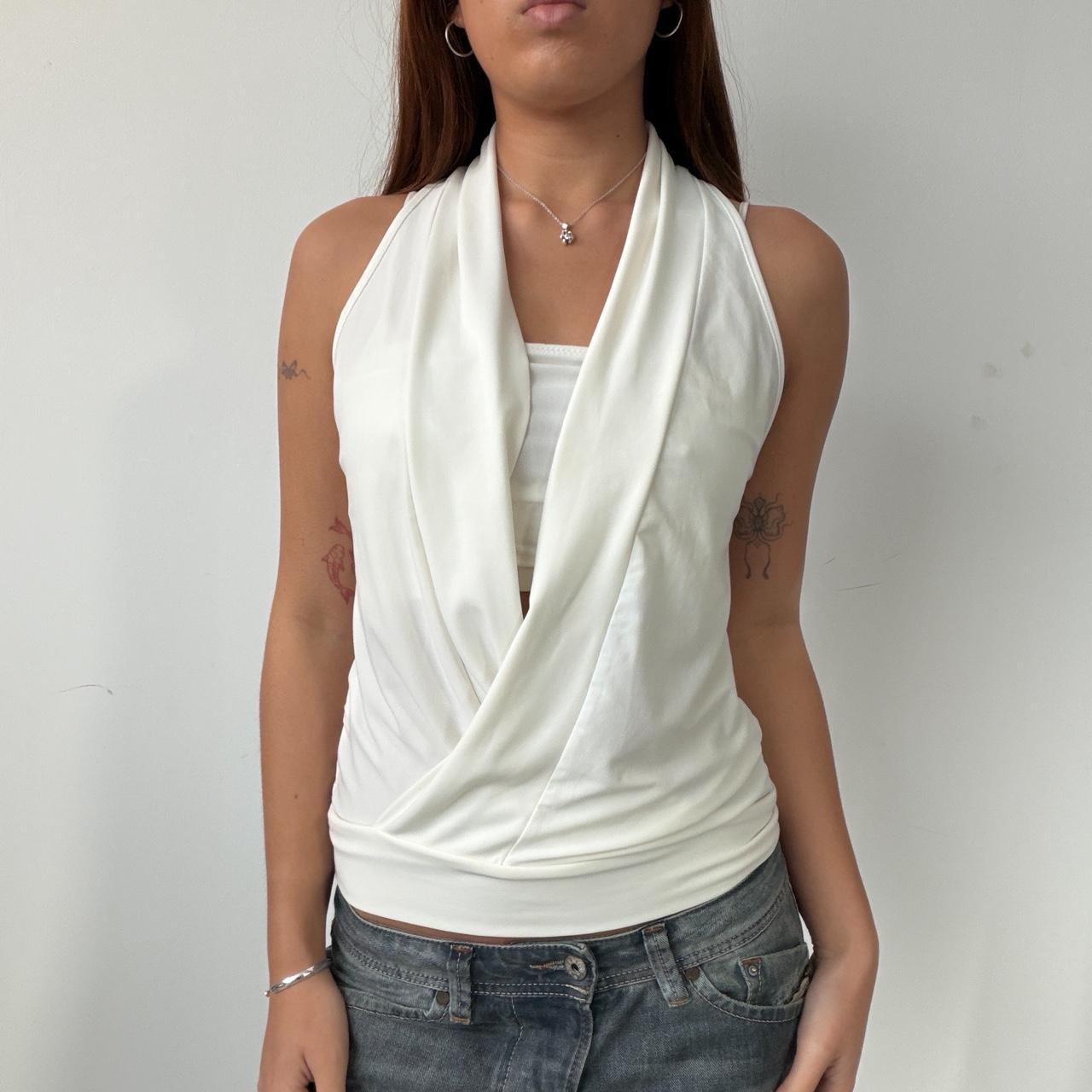 Vintage White Layered Open Top