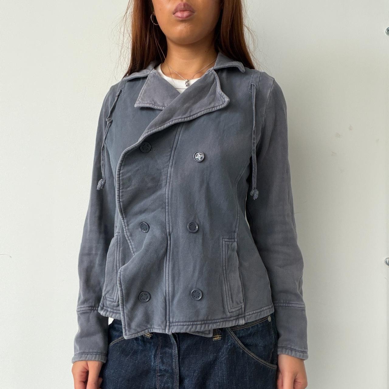 Vintage Blue Zip Up Jumper