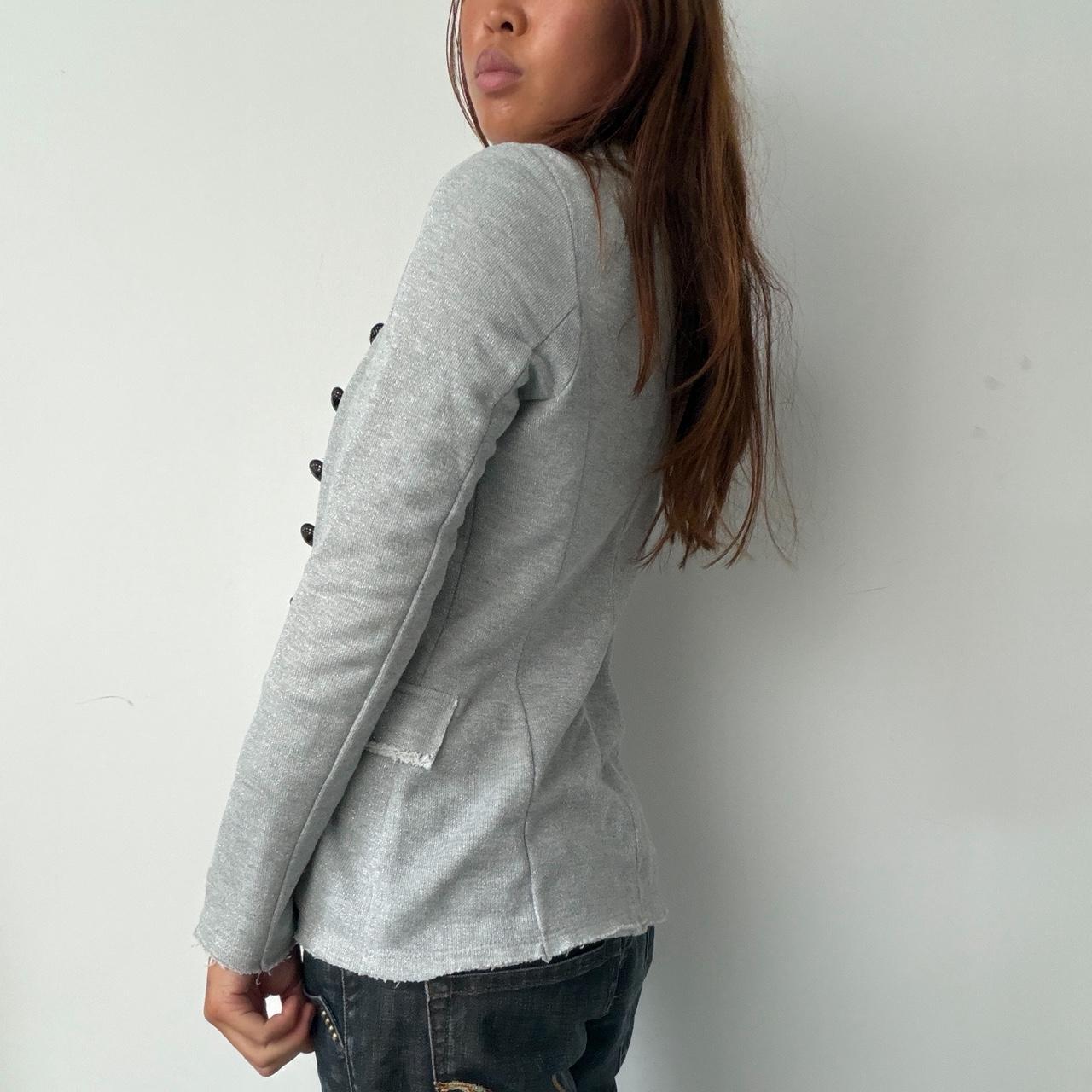 Vintage Grey Military Cardigan