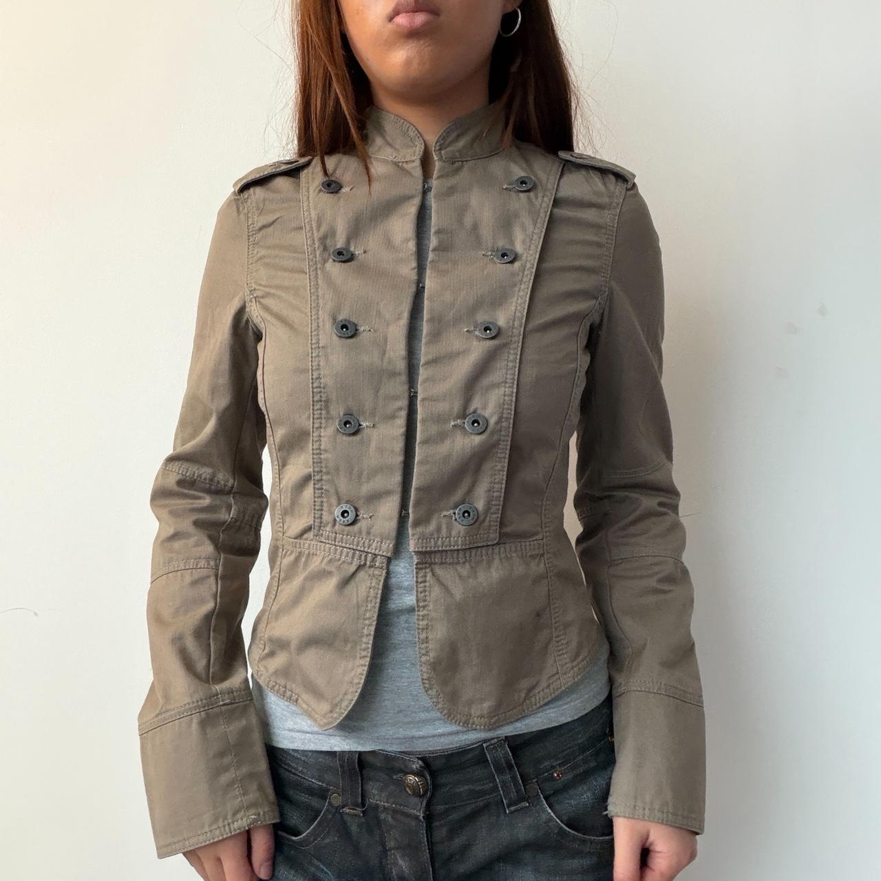 Vintage Beige Military Jacket