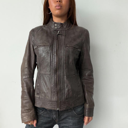 Vintage Brown Leather Jacket