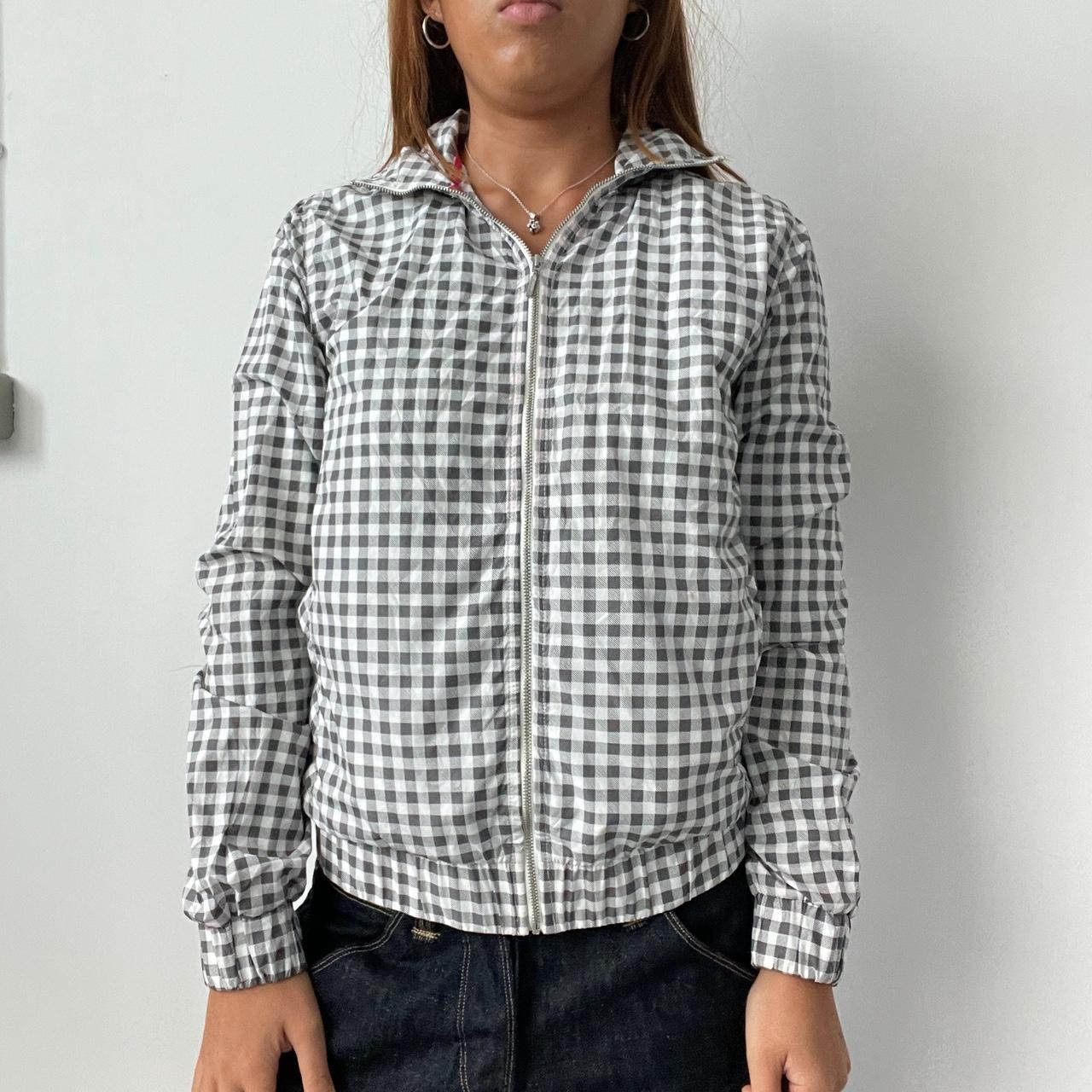 Vintage Checkered Zip Jacket