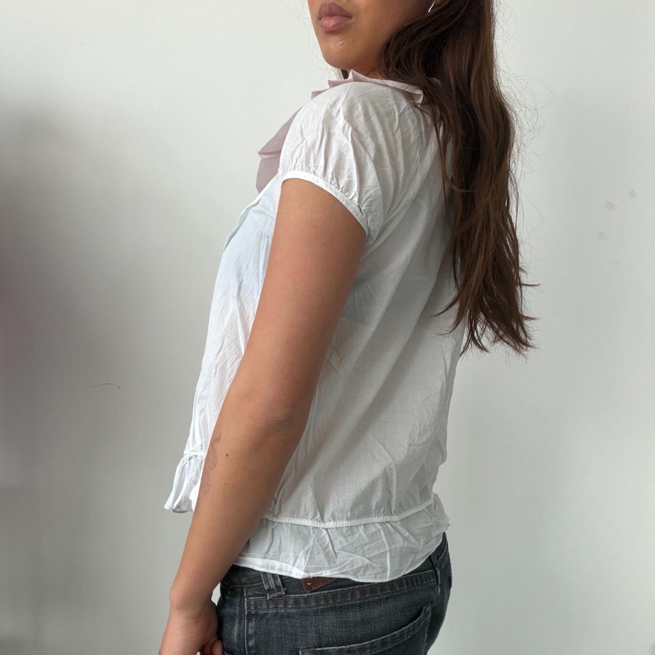 Vintage White Cop Copine Sheer Top
