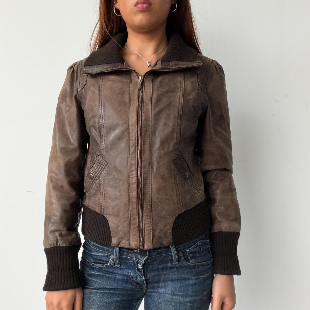 Vintage Brown Leather Jacket