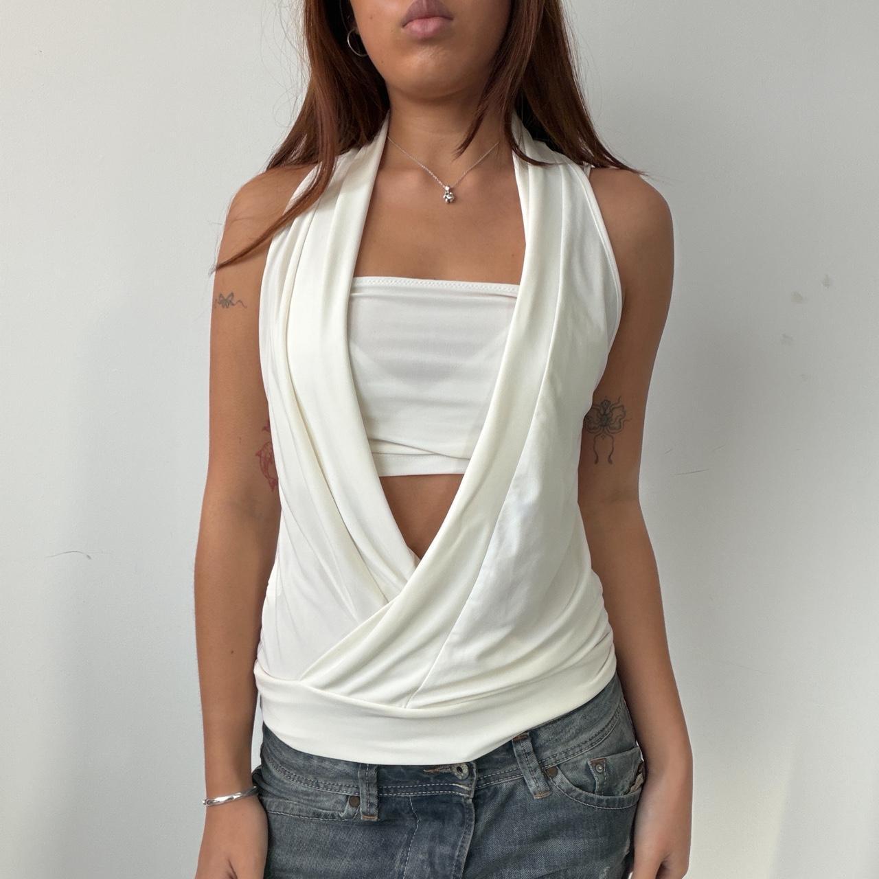 Vintage White Layered Open Top