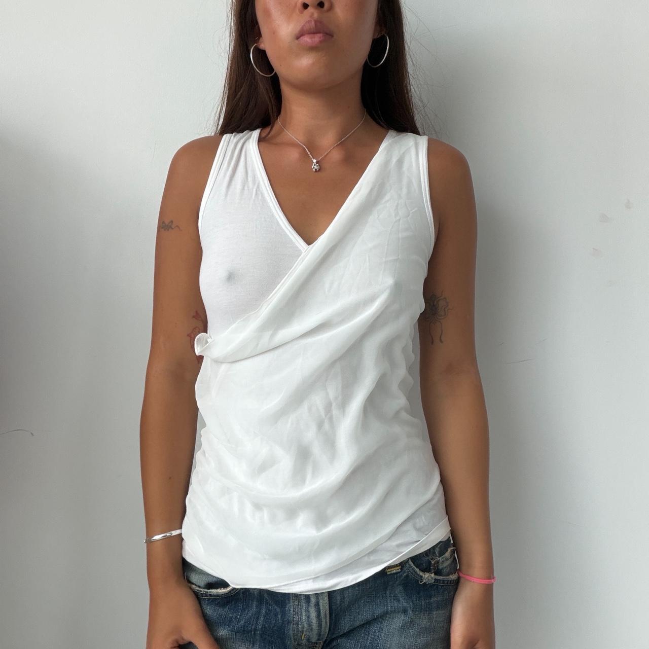 Vintage White Layered Top