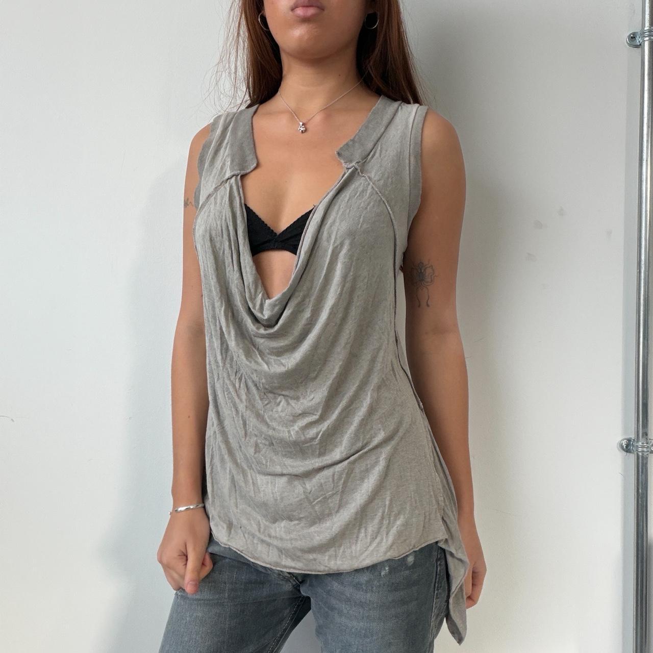 Vintage Beige Gathered Top