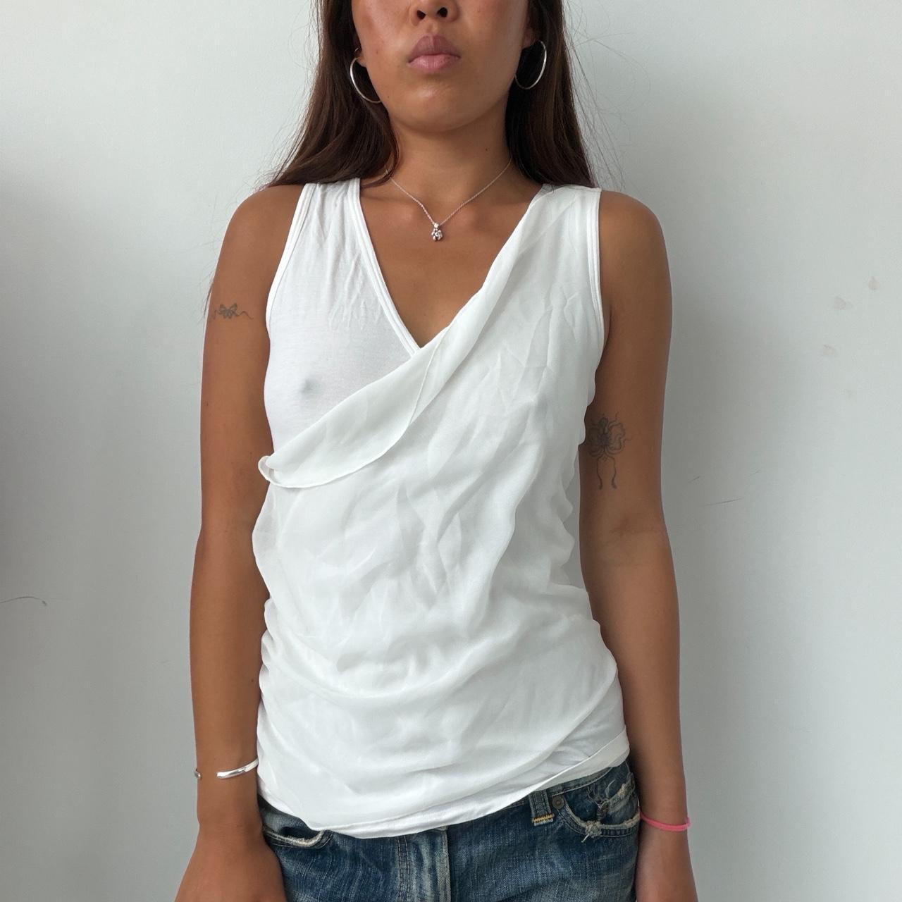 Vintage White Layered Top