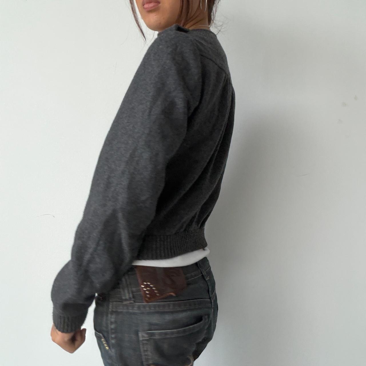 Vintage Grey Double-Breasted Wool Jacket