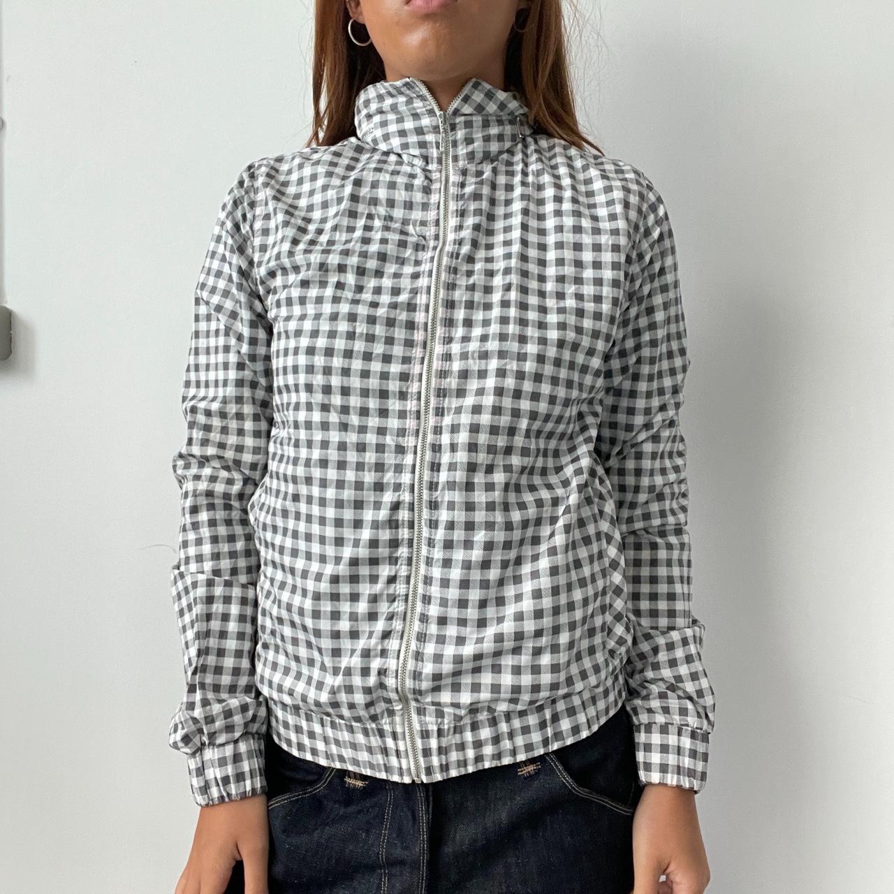 Vintage Checkered Zip Jacket