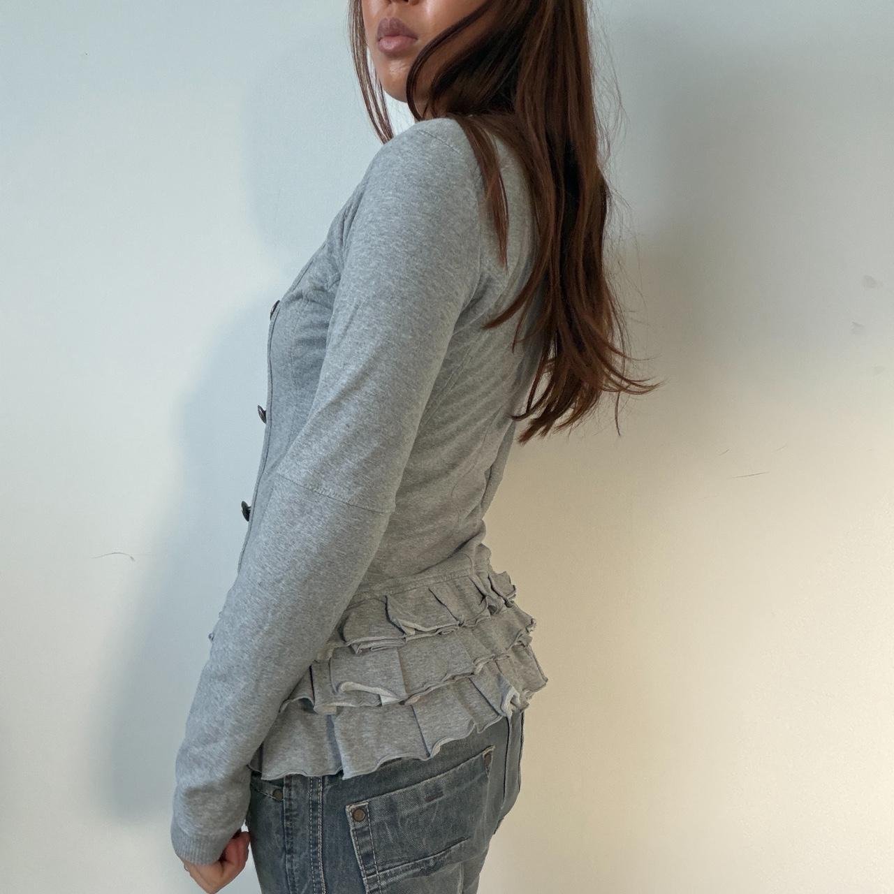 Vintage Grey Double Breasted Jumper