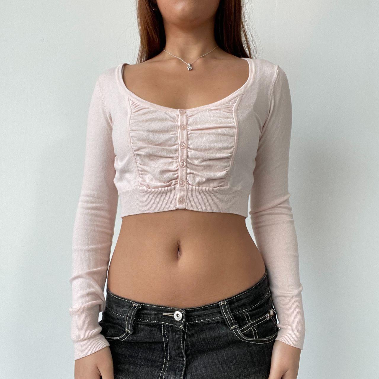 Baby Pink Cropped Cardigan