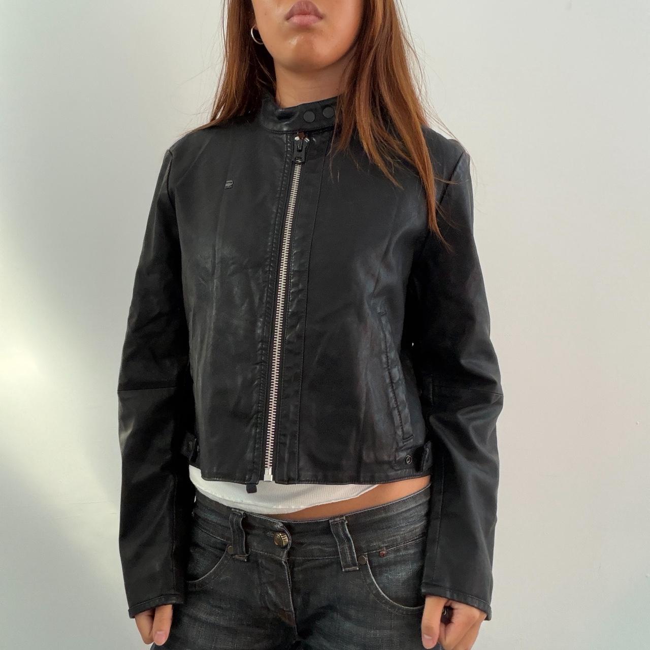 Vintage Black G STAR Leather Jacket