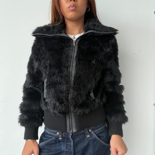 Vintage Black Fur Jacket