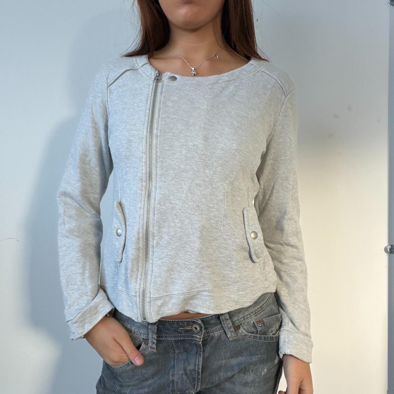 Vintage Grey Asymmetric Jumper