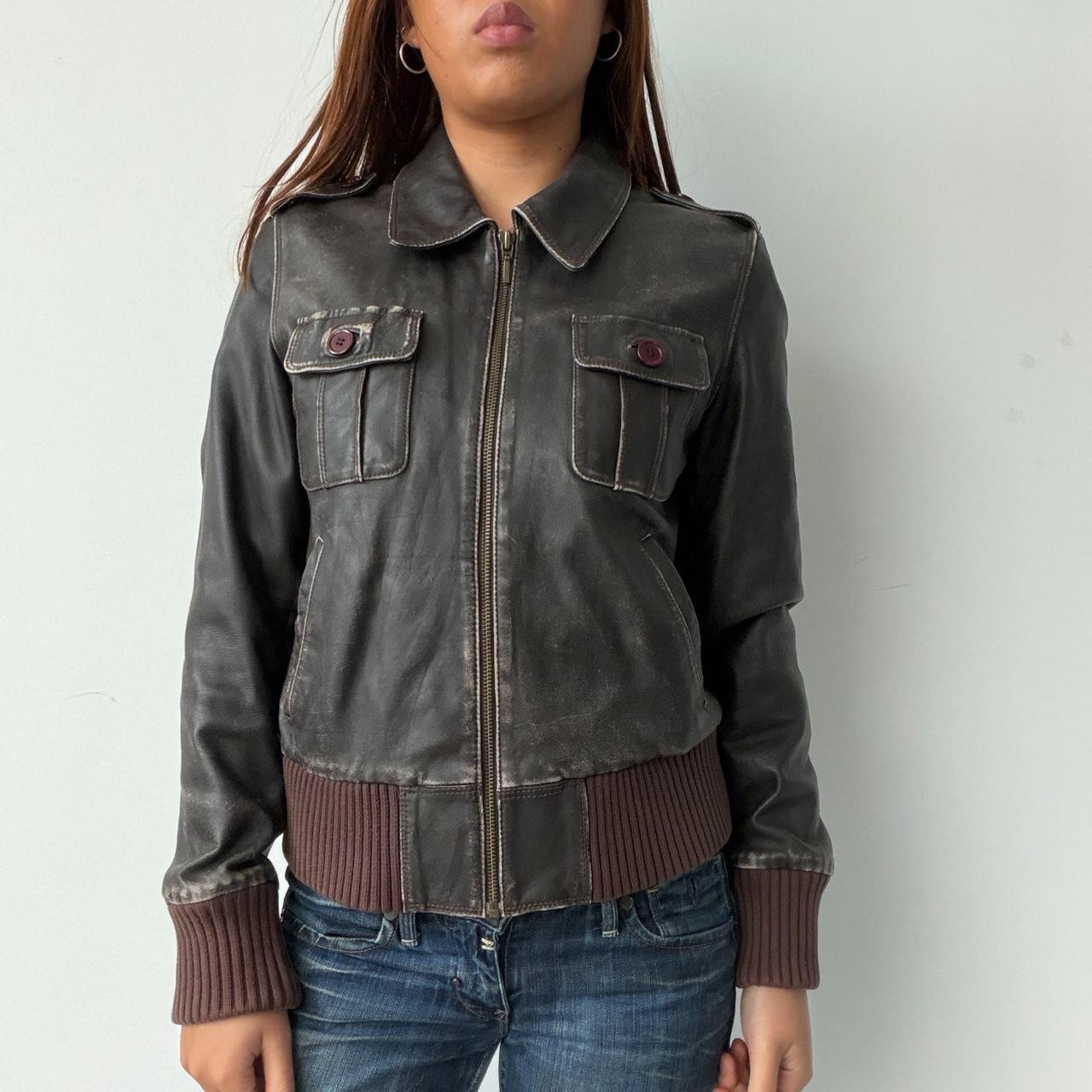Vintage Brown Leather Jacket